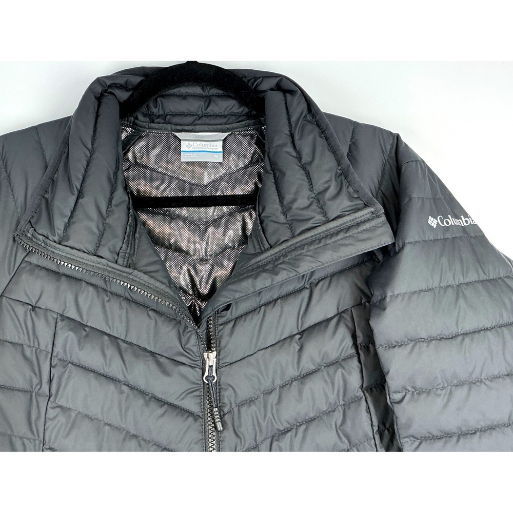 Columbia Powder Lite Jacket Sz M Black Omni-Heat Quilted Outdoors Winter Utility - Picture 11 of 13